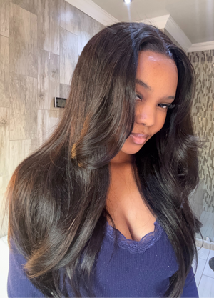 Peruvian 13x4 Lace Frontal Wig Kinky Straight