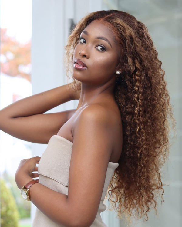 Peruvian LUX 13x4 Lace Frontal Wig Water Wave colour 427