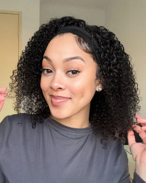 Brazilian Headband Wig - Jerry Curl - 12"
