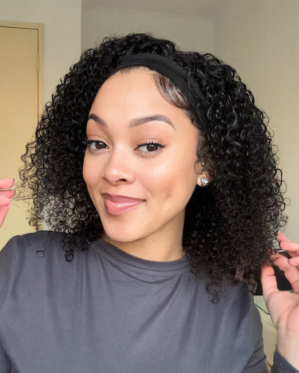 Brazilian Headband Wig - Jerry Curl - 12"