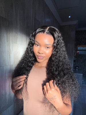 Drawstring Pre-Cut Brazilian 13x4 Lace Wig Water Wave