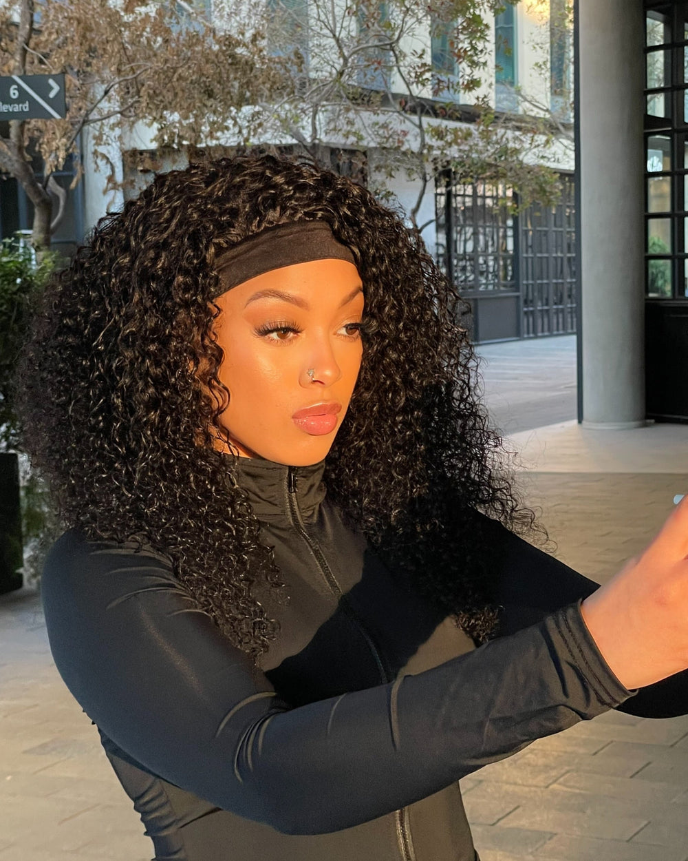 Brazilian Headband Wig - Jerry Curl - 18"