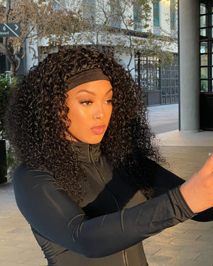 Brazilian Headband Wig - Jerry Curl - 18"