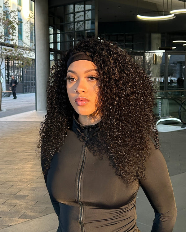 Brazilian Headband Wig - Jerry Curl - 18"