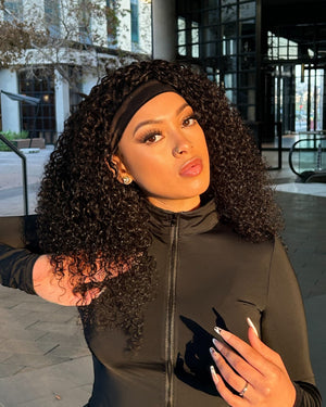 Brazilian Headband Wig - Jerry Curl - 18"