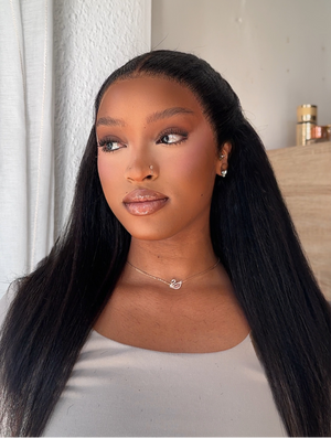 Pre-Cut Peruvian 13x4 Lace Frontal Wig – Kinky Straight