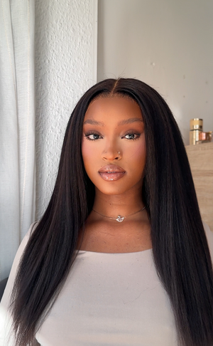 Pre-Cut Peruvian 13x4 Lace Frontal Wig – Kinky Straight