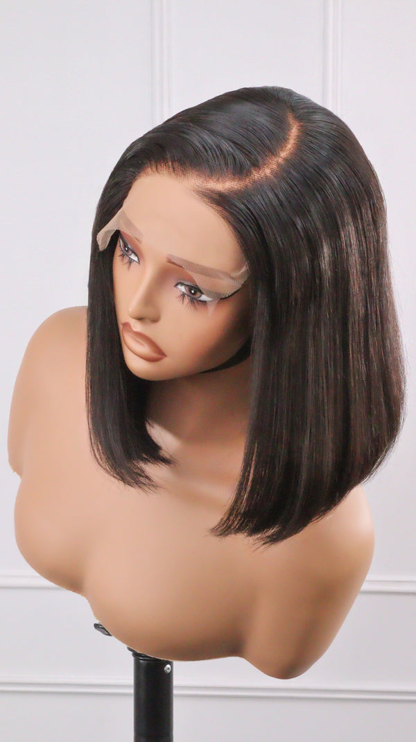 Peruvian HD 5x5 Wig Straight 8 Inch