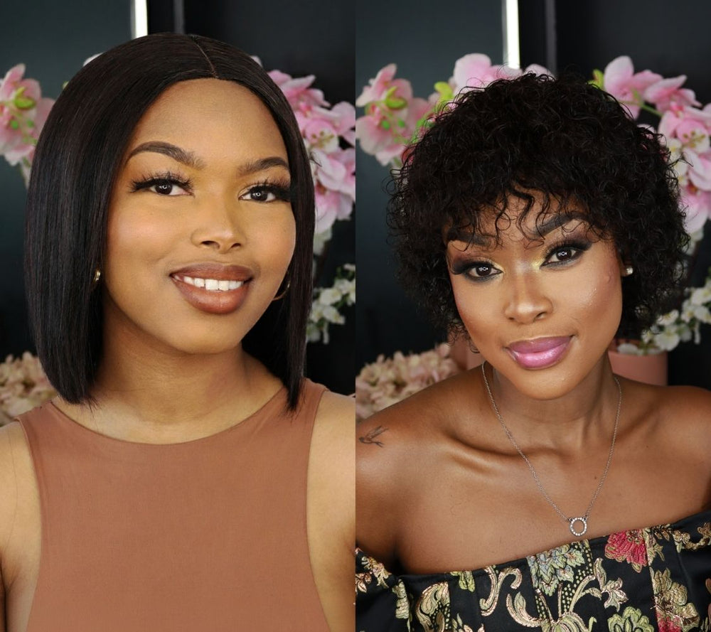 HC COMBO 1 - Brazilian Middle Part Wig Straight 8" and Eva