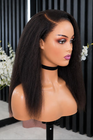 Peruvian 13x4 Lace Frontal Wig Kinky Straight
