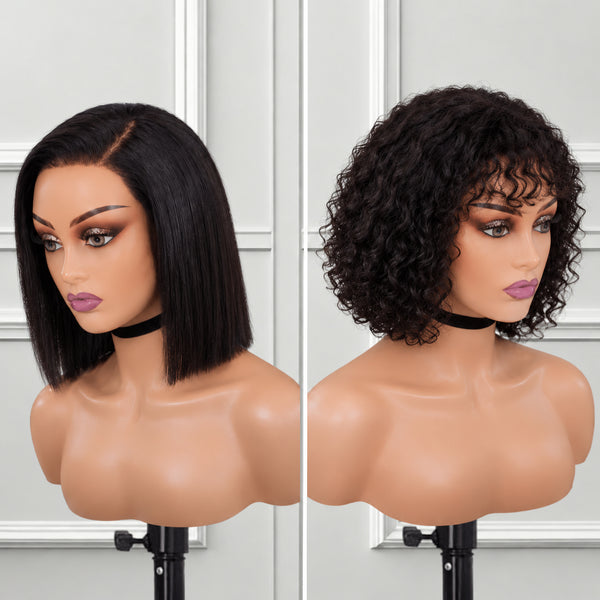 2 for 1 Wig Combo |Peruvian Lux High Density Bob 10" + Zoe