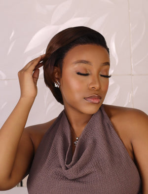 Brazilian 13x4 Lace Frontal Wig Pixie Cut Col