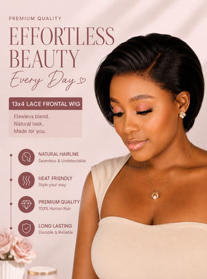 Brazilian 13x4 Lace Frontal Wig Pixie Cut Col
