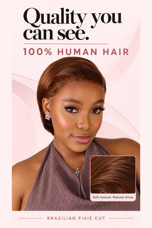 Brazilian 13x4 Lace Frontal Wig Pixie Cut Col