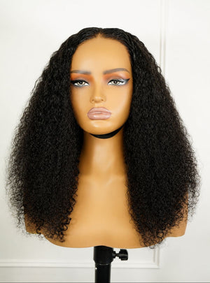 Luxury Invisible Knot HD Lace Frontal Wig R Curl 18 Inch