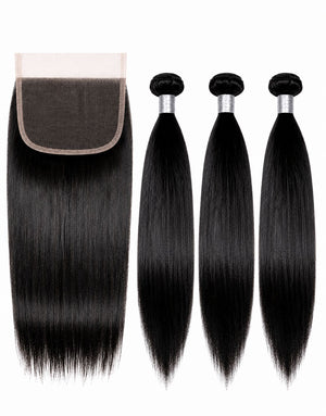 Brazilian 4x4 Closure and Bundle Combo - Straight