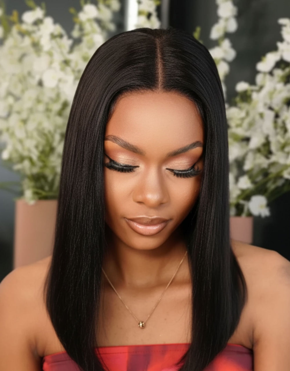 Double Drawn Peruvian Lace Frontal Wig 16 inch Straight