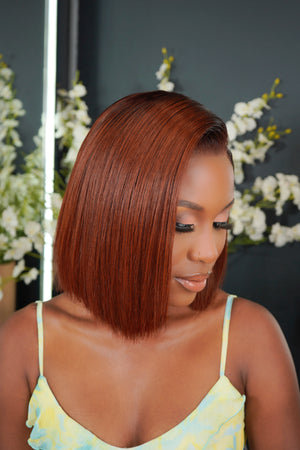 Vietnamese 4x4 SDD Lace Wig Straight Col 1B2 8 Inch