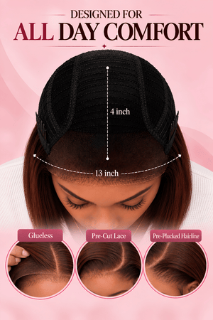 Vietnamese 13x4 Lace Wig Cardi Bob 10 Inch Col 4