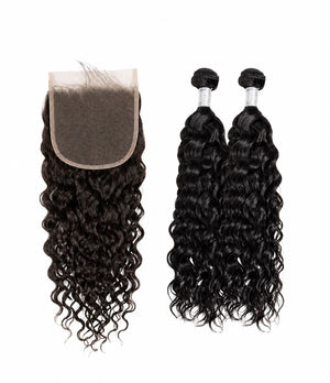 Brazilian 4x4 Closure and Bundle Combo - Water Wave
