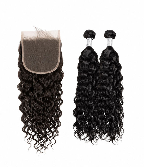 Brazilian 4x4 Closure and Bundle Combo - Water Wave