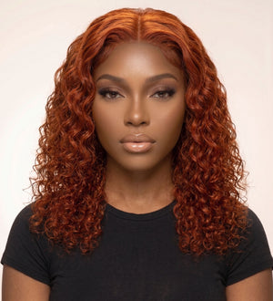 Peruvian 13x4 Lace Frontal Wig Water Curl Orange