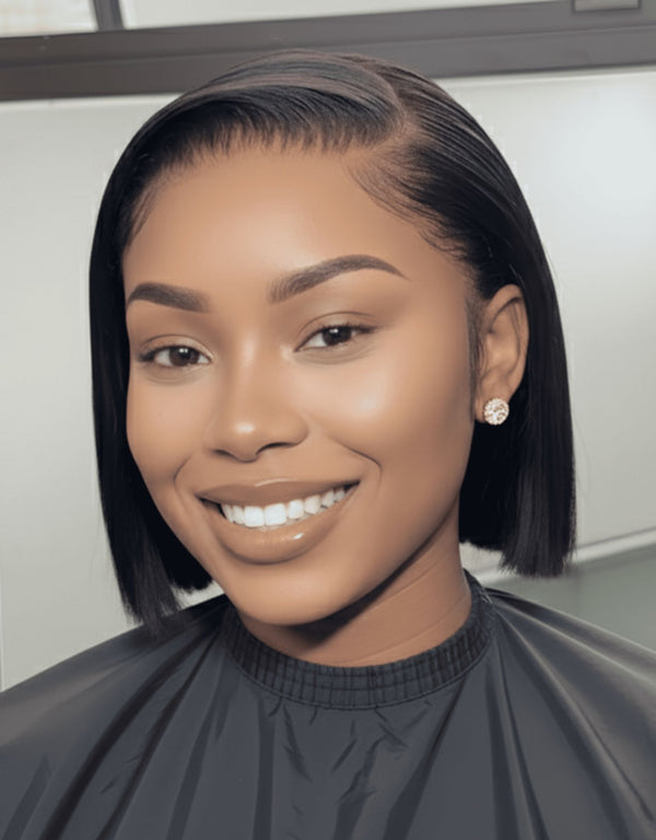 Brazilian Lace Frontal Wig Blunt Bey Bob 8 Inch