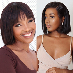Brazilian Straight Fringe Bob 8" & Tara J Combo