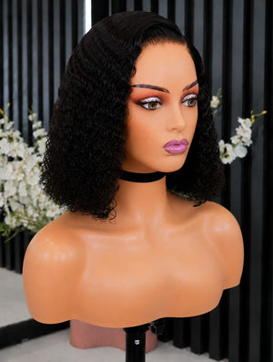 Drawstring Pre-Cut Peruvian 13x4 Lace Wig Water Wave