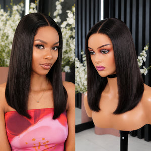 Double Drawn Peruvian Lace Frontal Wig 16 inch Straight