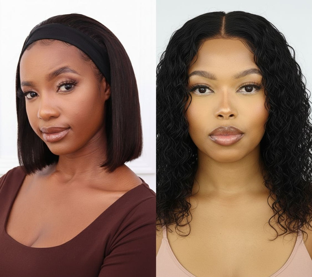 Brazilian Headband Straight 12"& 4x4 Water Wave 12" Combo