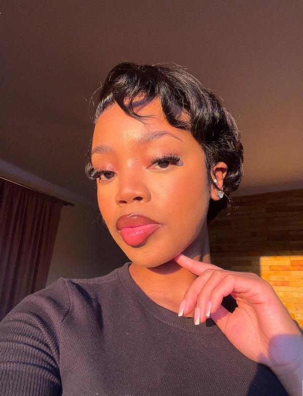 Brazilian 13x4 Lace Frontal Wig Pixie Cut Col