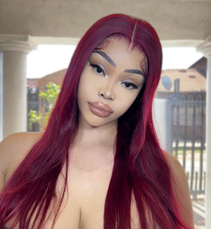 Peruvian LUX 13x4 Lace Frontal Wig Straight Col 99J 18 Inch