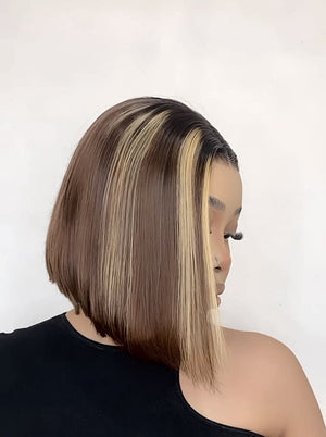 Peruvian Lace Front Wig Kimmie Balayage - 8"