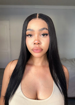 Peruvian 9x6 Pre Cut Pre Bleached Straight Lace Wig