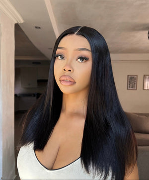 Double Drawn Peruvian Lace Front wig - Kimmie - 18"