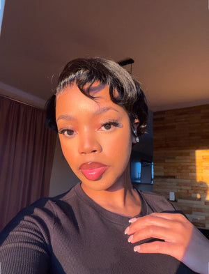 Brazilian 13x4 Lace Frontal Wig Pixie Cut Col