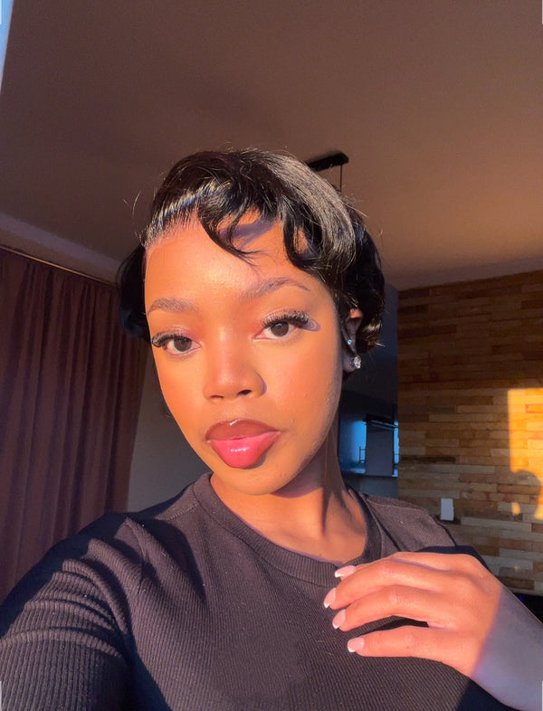Brazilian 13x4 Lace Frontal Wig Pixie Cut Col