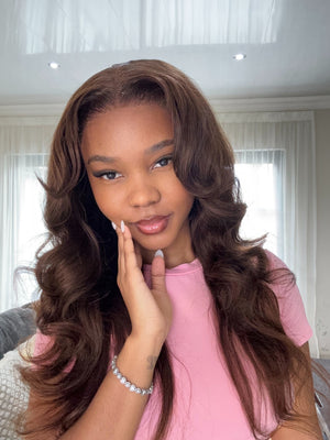 Brazilian Lace Front Wig Bodywave Col 4 20 Inch