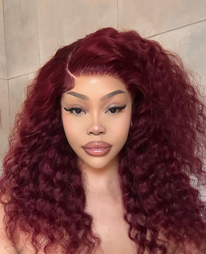 Peruvian LUX 13x4 Lace Frontal Wig Deep Wave Col 99J 18 Inch
