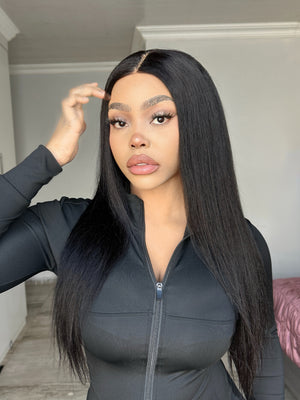 Pre Cut Brazilian 13x4 Drawstring Lace Wig Straight