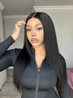 Pre Cut Brazilian 13x4 Drawstring Lace Wig Straight