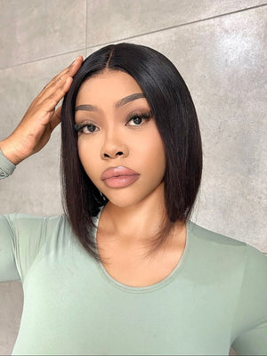Peruvian LUX 13x4 Lace Frontal Wig Straight Bob