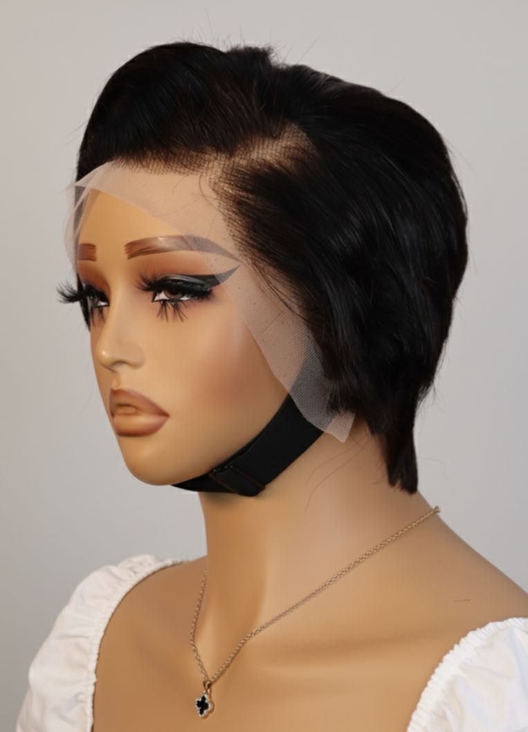 Brazilian 13x4 Lace Frontal Wig Pixie Cut Col