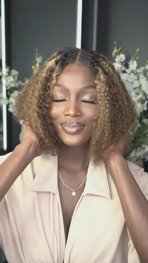 Peruvian HD 2x6 Lace Wig - Water Wave - Balayage - 10"