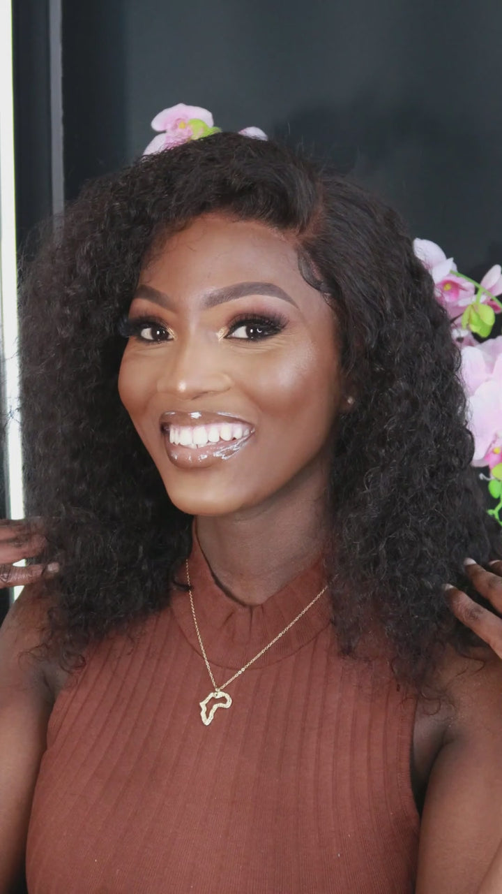 Brazilian Water Wave Lace Front Wig - 16"