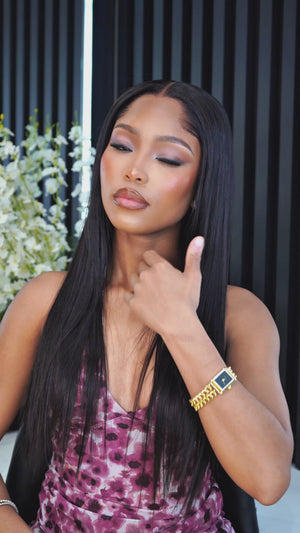 LAGOS Hairline Peruvian 5x5 Wig Straight Nat 18 Inch