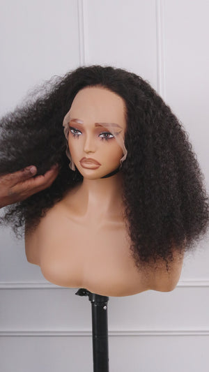 Peruvian 13x4 Lace Front Wig R Curl Nat 16 Inch