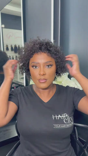 2 for 1 Brazilian Wig Combo | Straight 8″ Bob + Eva Curly Wig