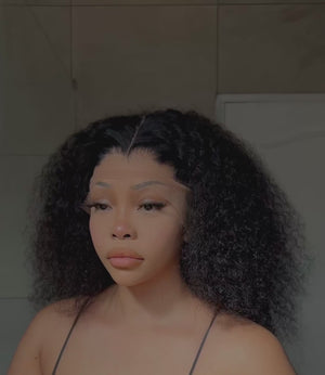 Peruvian LUX 13x4 Lace Frontal Wig Pixie Curly 18 Inch